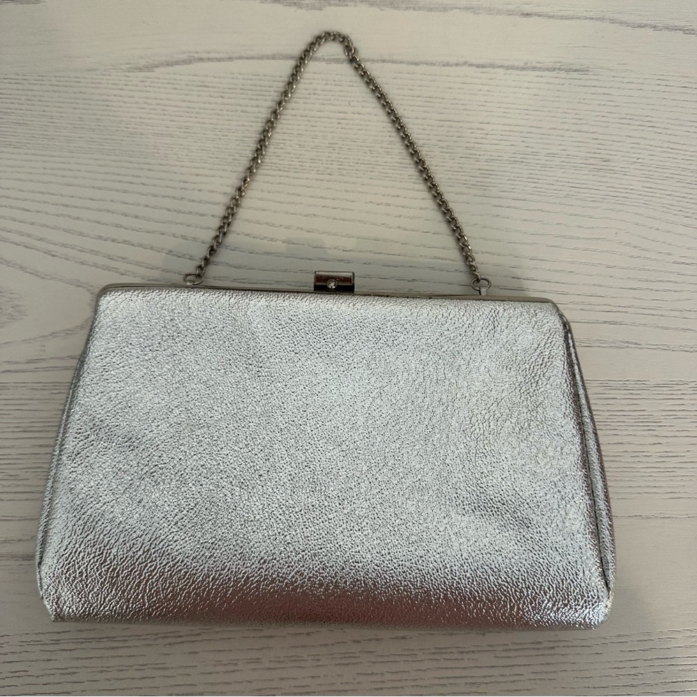 Elegant Silver Clutch Bag